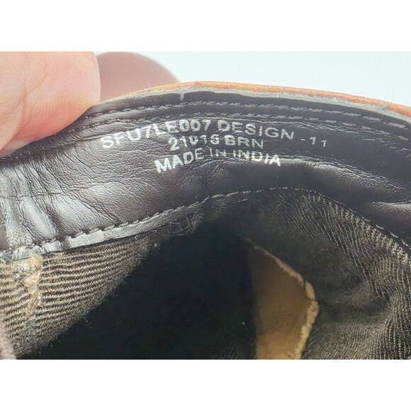 Kenneth Cole Reaction BROWN LEATHER Chelsea Boots Slip On Mens Size 11 main image 7